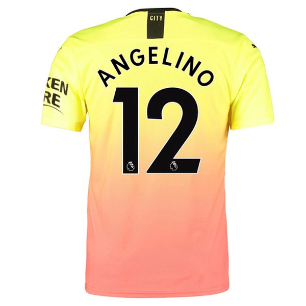 Camiseta Manchester City NO.12 Angelino 3ª 2019/20 Naranja